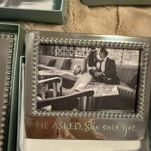 Mariposa Silver Frame with Beaded Detail